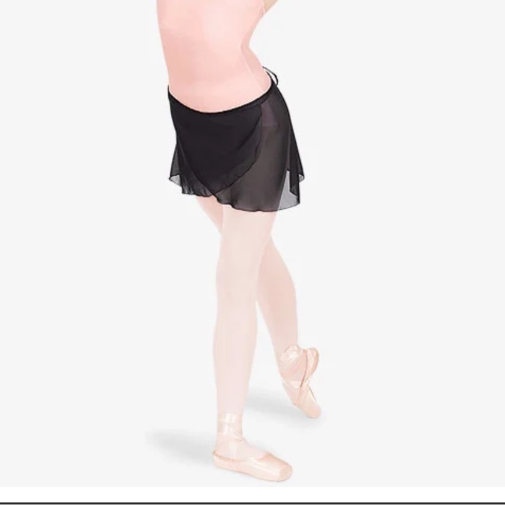 Black ballet wrap skirt